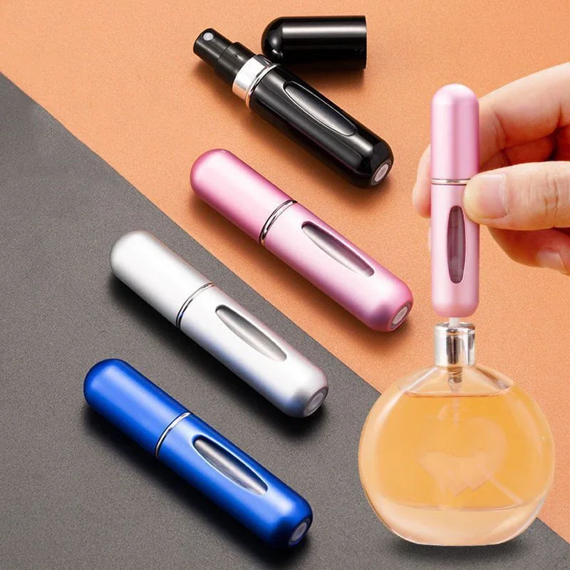 Bouteille de parfum à pompe de remplissage inférieure de 5ml, échantillon Portable, Mini vaporisateur rechargeable, ensemble de conteneurs cosmétiques vides, 1/3/5 pièces