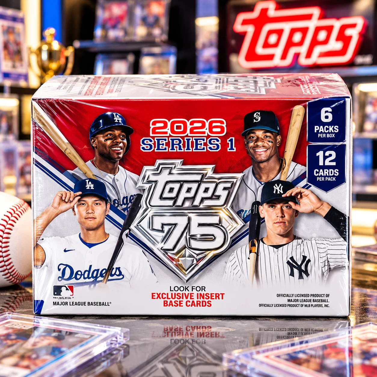 2026 Topps Series 1 Baseball Blaster Box – 72 Cards Total, 6 Packs Per Box, 12 Cards Per Pack, Factory Sealed Baseball Trading Card Collection, Premium Sports Cards for Hobby Collectors, Card Opening & Gift Giving