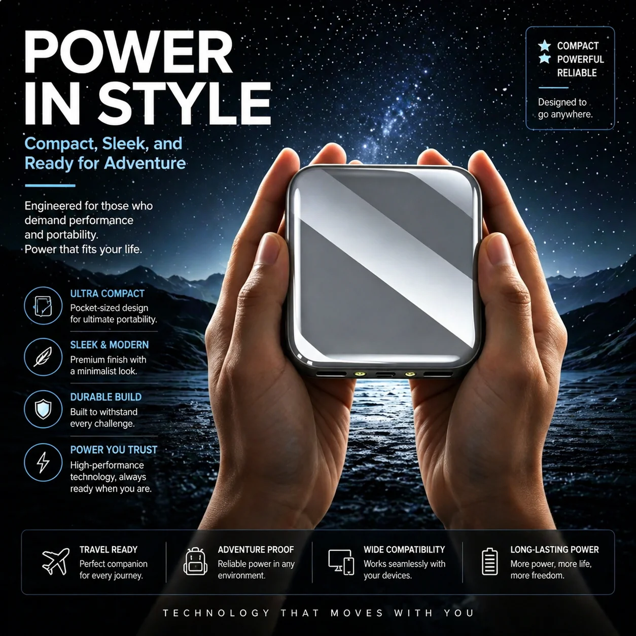 Batería Externa de 10000mAh, Cargador Rápido Portátil, Batería con 2 Puertos USB para Teléfonos Móviles