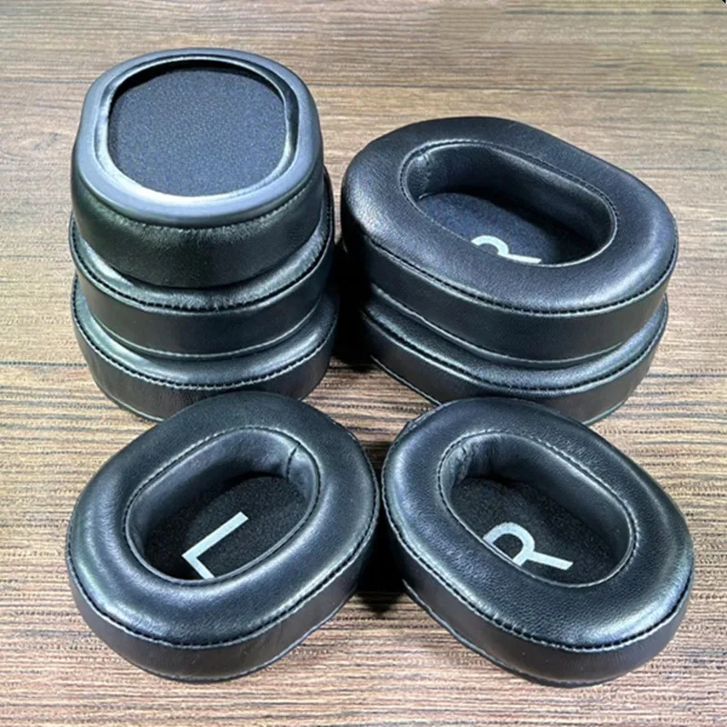 Z owczej skóry owalne wkładki do uszu 110X90MM 100X80MM dla Audio Technica M50X M40X MDR-7506 dla HS50 SHP9500 dla Philips HyperX słuchawki — zdjęcie 2