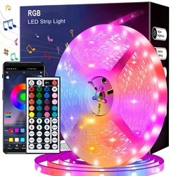 Usb 1-30m luzes de tira led rgb smd 2835 mudança de cor bluetooth app controle led fita de diodo para decoração do quarto tv backlight