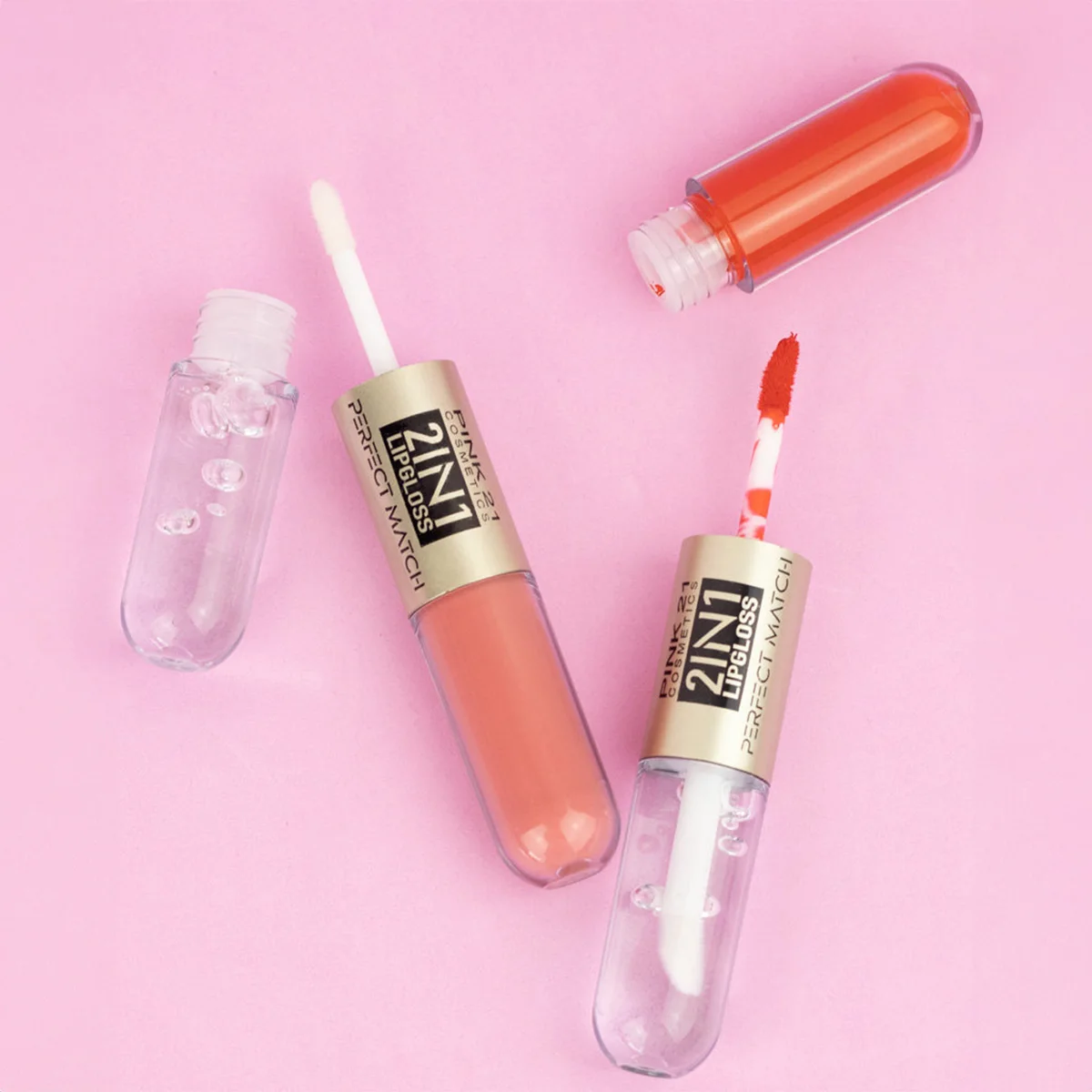 Perfect Match 2-in-1 Lipgloss Matte Liquid Lipstick-Pink 21