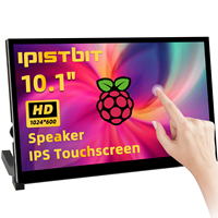 10.1 inch Capacitive Touchscreen，IPS 1024x600, Dual Built-in Speakers, HDMI Monitor Compatible with Raspberry Pi