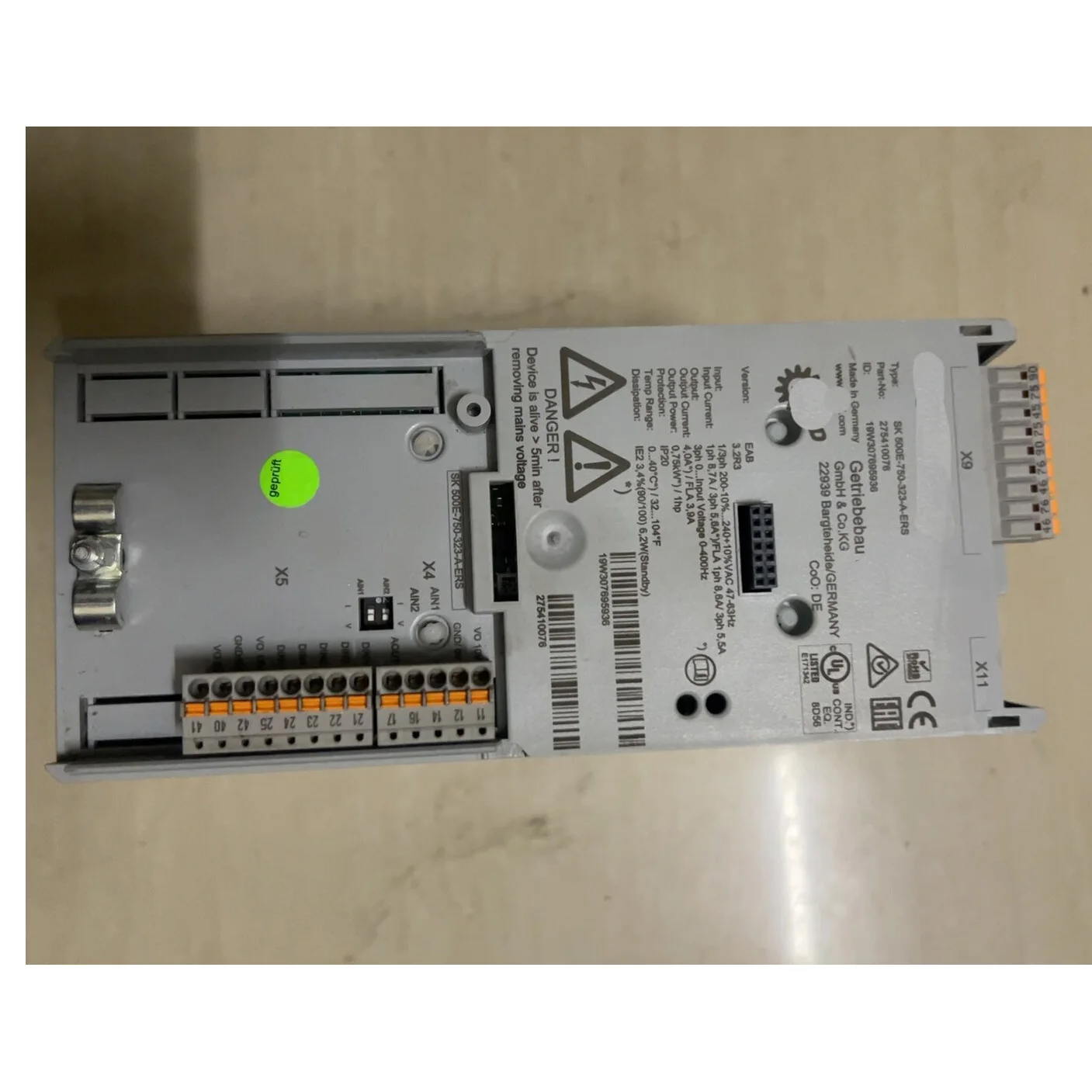 

SK500E-750-323-A-ERS Inverter Test good SK 500E-750-323-A-ERS