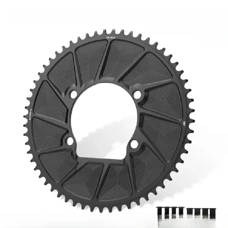 AliExpress RIRO Bicycle Chainwheel 110BCD 46/48/50/52/54/56/58T Bike Crown Chainring Road Bike Single Sprocket for Shimano 105/FC-R7000