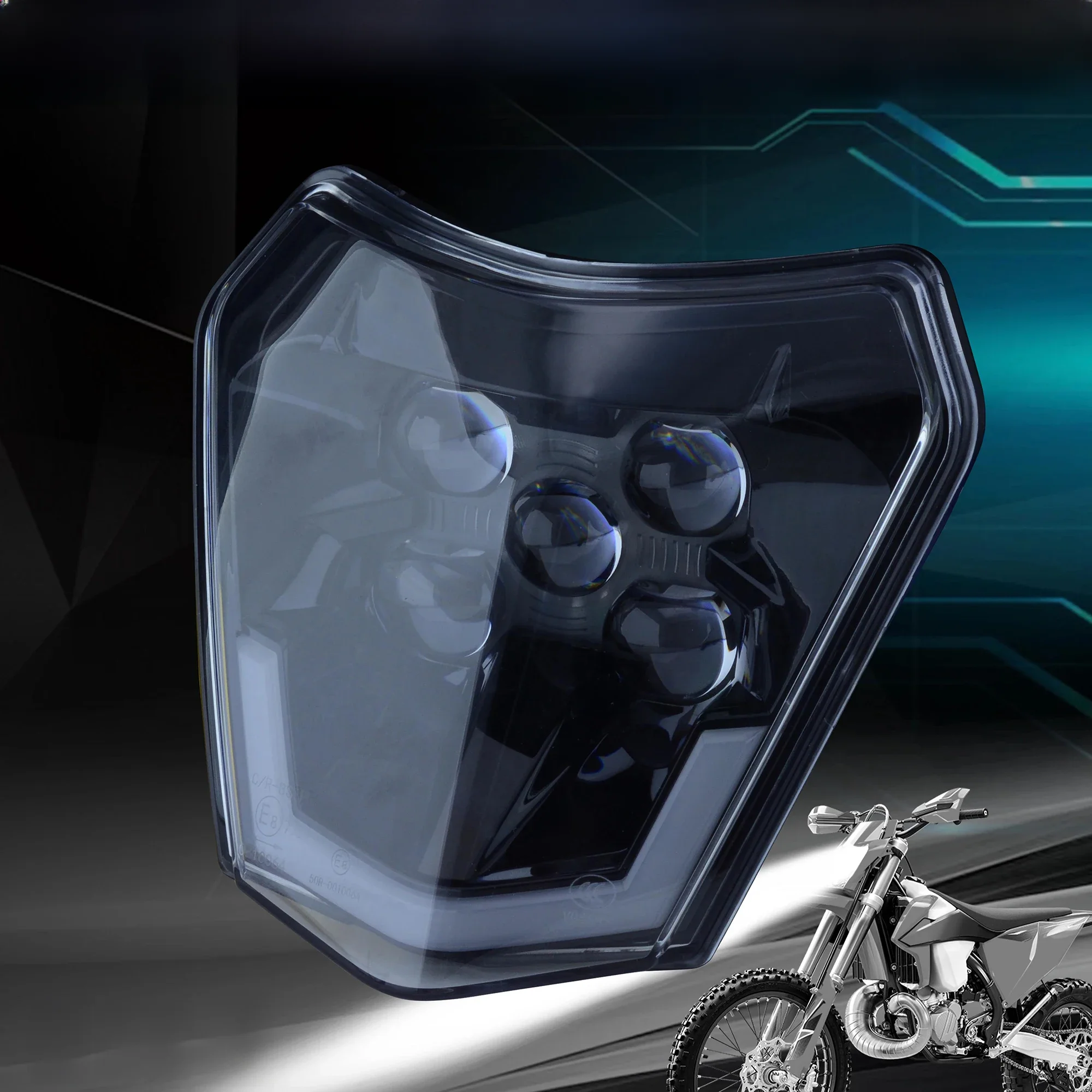 MCHMFG Nowy reflektor LED do motocykli KTM LDE FOR KTM EXC EXCF SX SXF XC XCF XCW XCFW 125 150 250 300 350 450 530 — 2