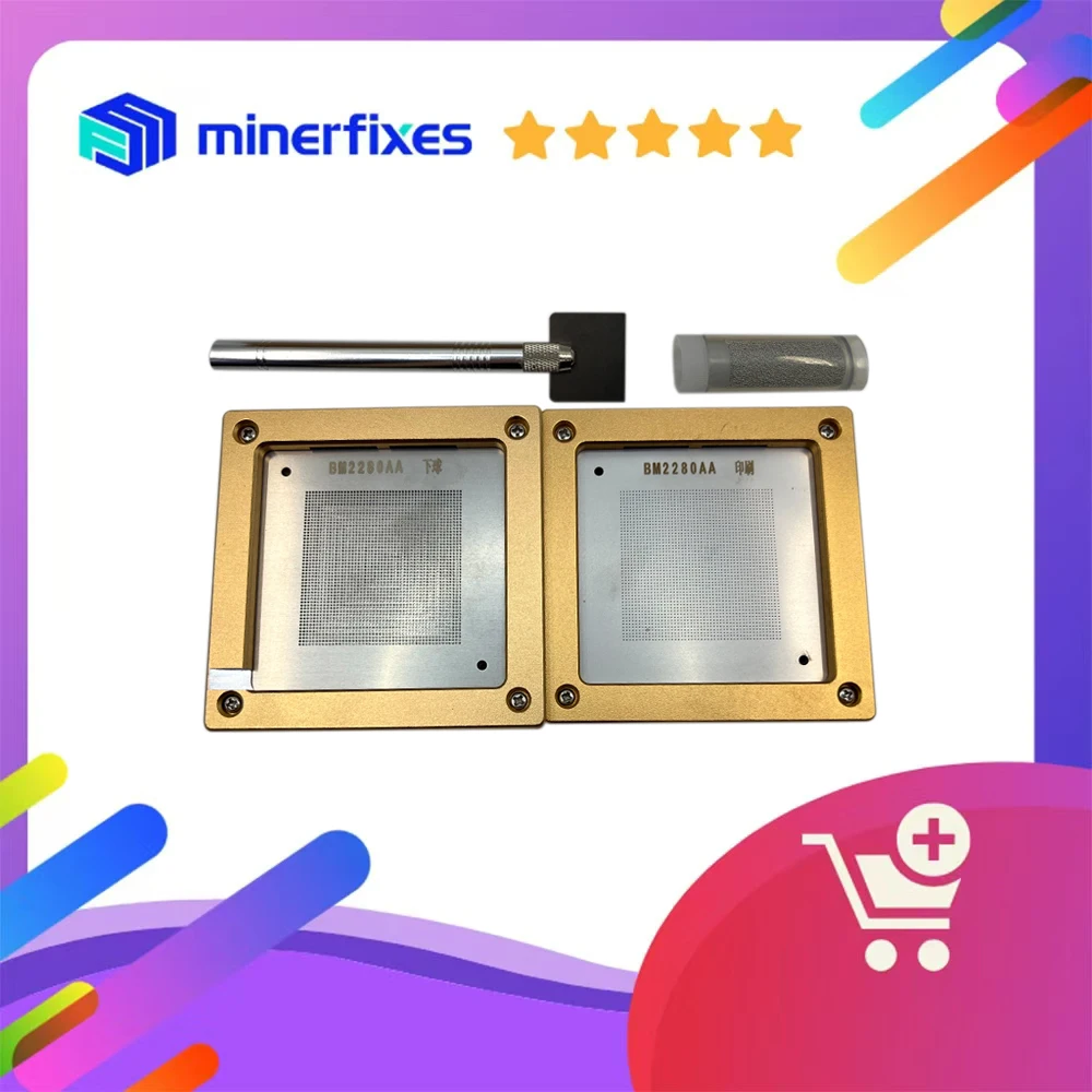 

Оловянный инструмент для чипа Antminer BM2280AA с трафареткой Оловянная пластина Хеш-плата E9 pro Чип ASIC