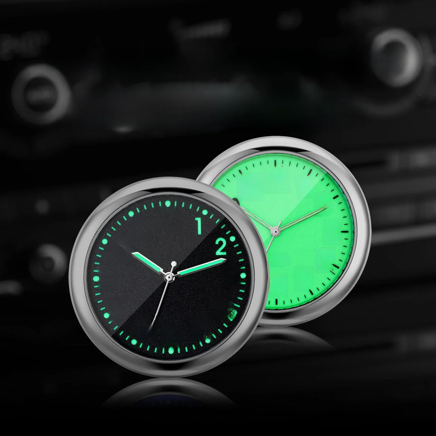Horloge de voiture lumineuse pour Automobiles, Mini montre numérique à coller interne, mécanique, horloges à Quartz, ornement automobile, accessoires de voiture, cadeaux