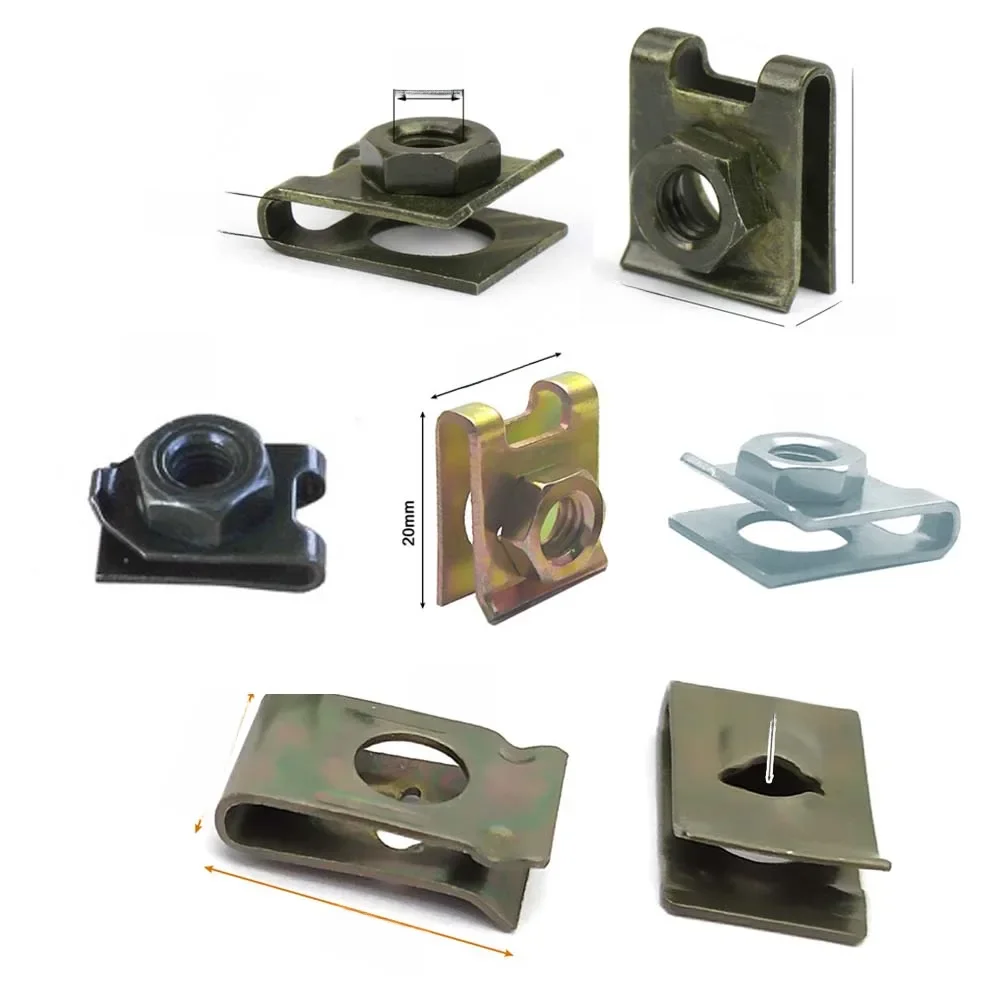 AliExpress 10pcs Car Motorcycle Scooter ATV Moped E-bike Plastic Cover Metal Retainer 6mm U-Type Clips M6 M5 M4