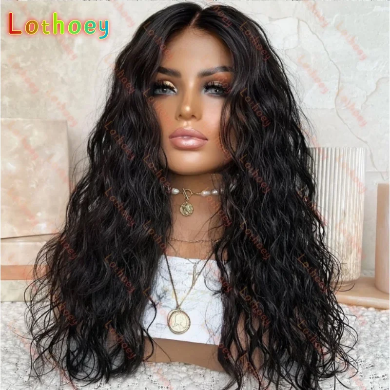 Глубокая волна Полные парики шнурка Человеческие волосы Малайзийские вьющиеся полные кружевные человеческие волосы Влажные волнистые волнистые бесклеевые кружевные парики для женщин