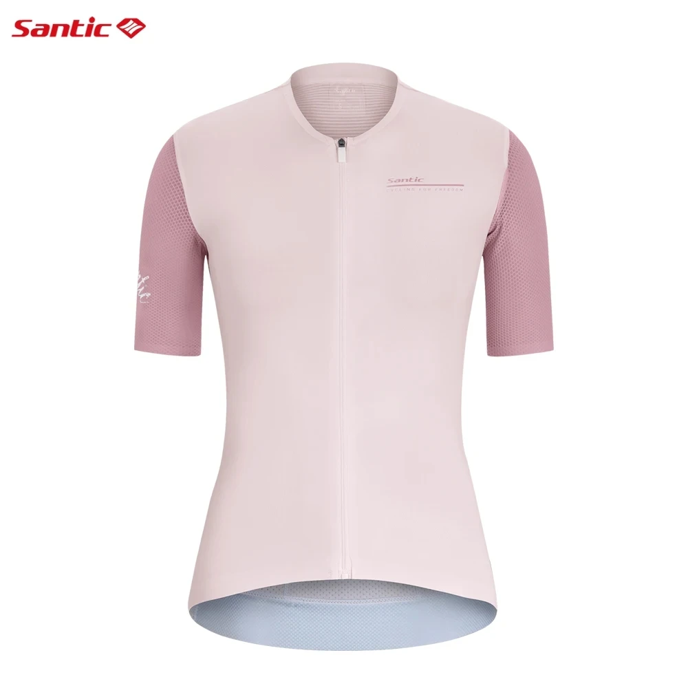 Santic Women's Cycling Jerseys Summer Sunscreen Bike Clothing Anti-sweat Professional Slim Fit Breathable Cycling Jerseys