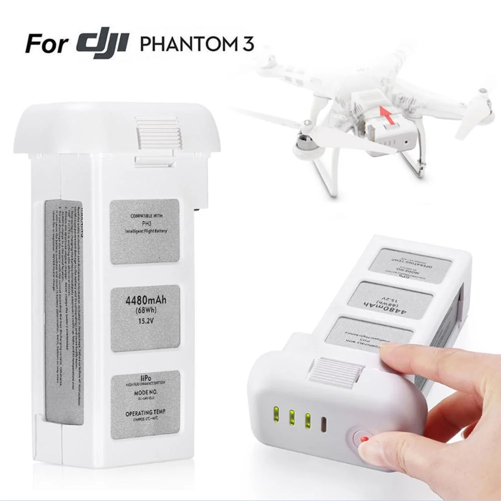 

New Upgrade 4480mAh 15.2V 4S Intelligent Flight LiPo Battery For DJI Phantom 3 SE Professional Advanced Standard RC Drone