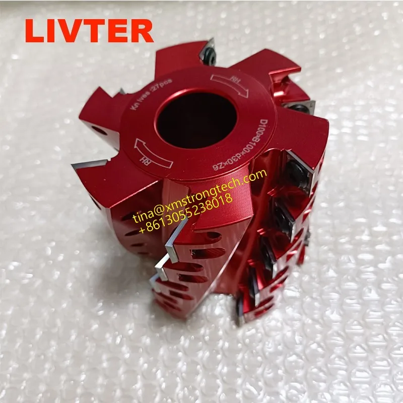 

LIVTER Aluminum Material Heavy duty Spiral Cutter Head with blade 14x14x2.0x30°