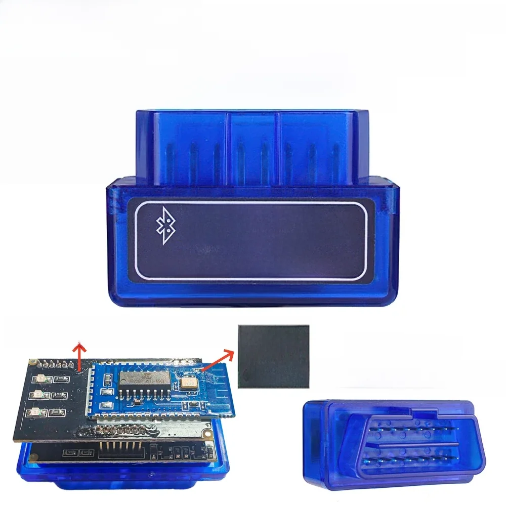 ELM327 Bluetooth 5.1 Mini ELM327 v1.5 avec puce PIC18F25K80 OBD2 Scanner de voiture outil de Diagnostic lecteur de Code pour IOS Android Windows