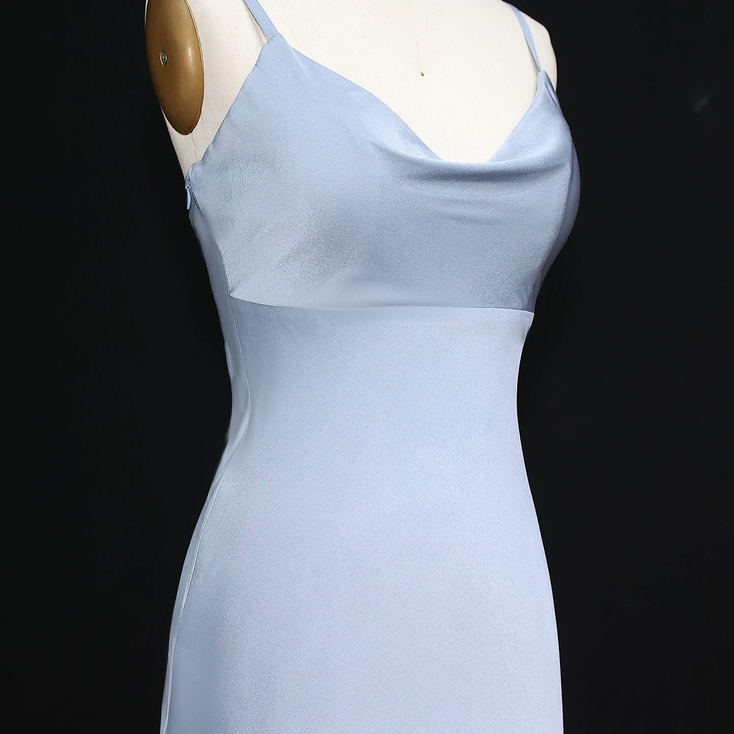 Sharon disse 2025 azul querida cinta de espaguete vestido de dama de honra simples na altura do joelho feminino vestidos de convidados de casamento bs280 personalizado