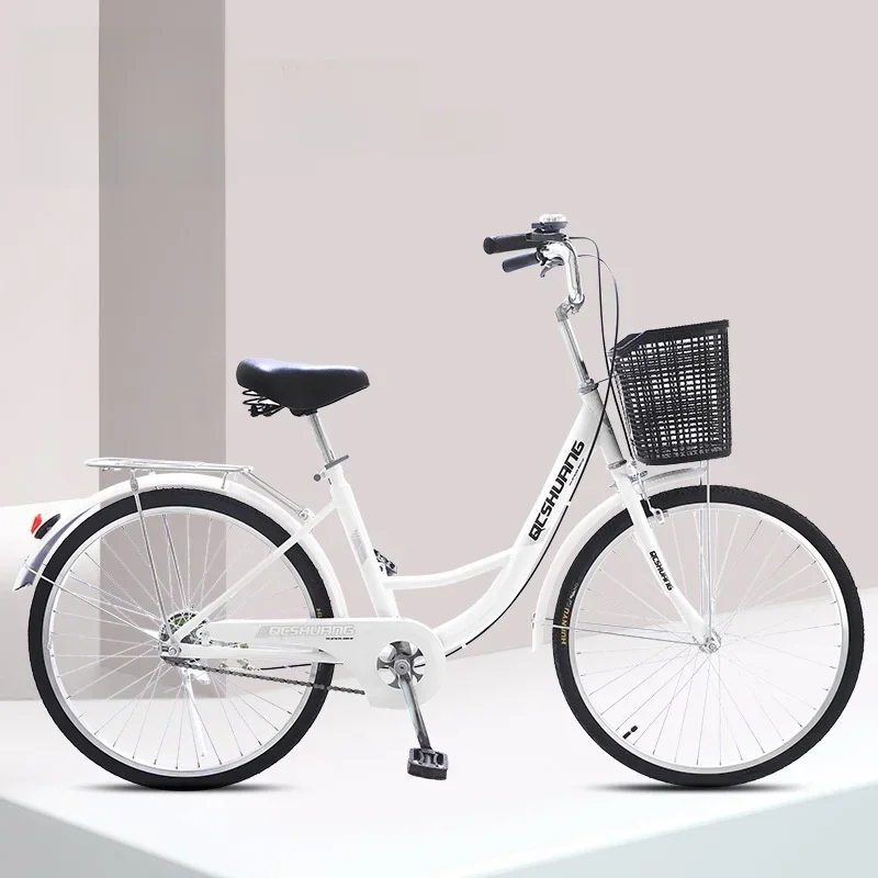 AliExpress WOLFACE 22 Inch/24 Inch/26 Inch Carbon Steel Frame Adult Bicycle Student Scooter Princess Bicycle Ordinary Pedal Road Bicycle