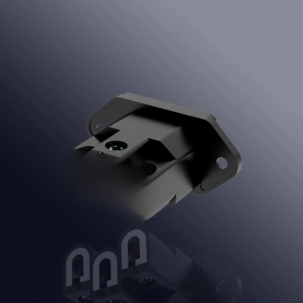 Viborg Black Audio Grade VI06BR Czysta miedź rodowana wtyczka wlotowa IEC AC 250V 15A Gniazdo zasilania — zdjęcie 2