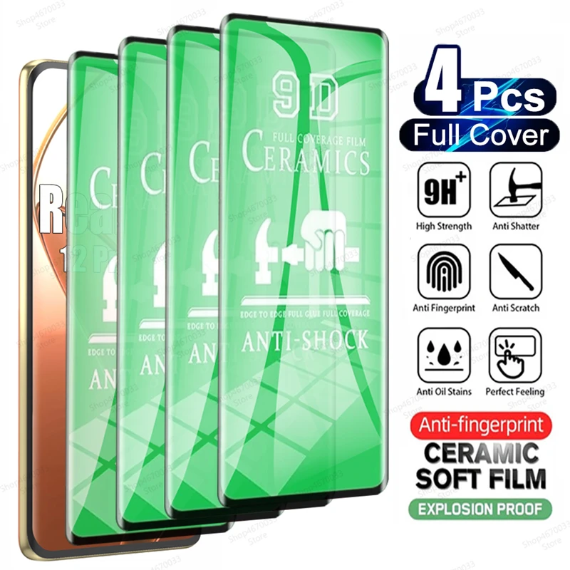 4PCS Ceramic Film For Realme 12 11 10 9 8 Pro Plus Screen Protector For Realme 9i 8i 12 Plus Protective Film Phone Accessories