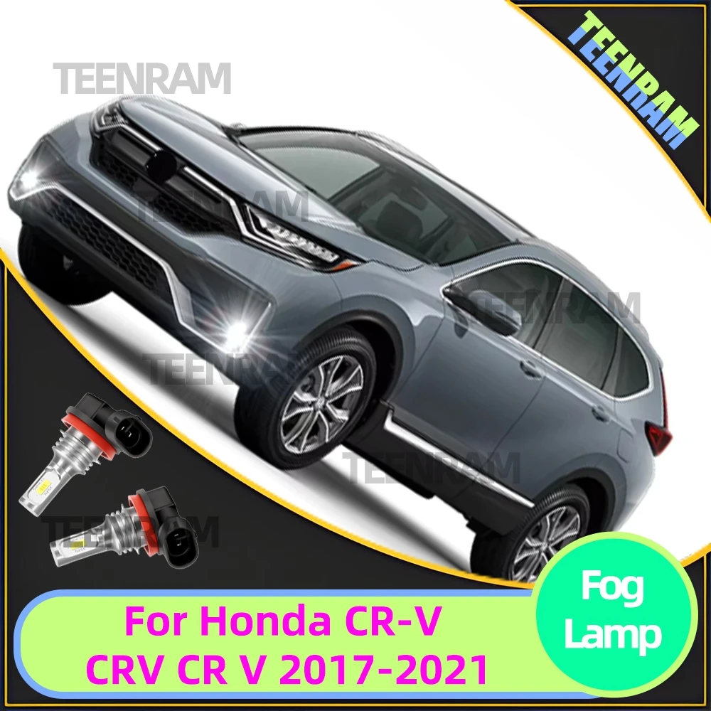 2Pcs LED Fog Lamp Bulbs For Honda CR-V CRV CR V 2017 2018 2019 2020 2021 White Car Front Fog Light Bulb 15000LM 6000K 12V Canbus