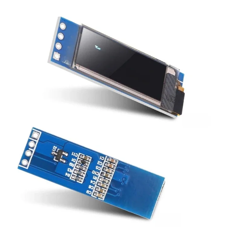 Module d'affichage OLED I2C 0.91 pouces, Module d'affichage OLED I2C SSD1306, blanc/bleu, pilote d'écran OLED I2C DC 3.3V ~ 5V pour Arduino