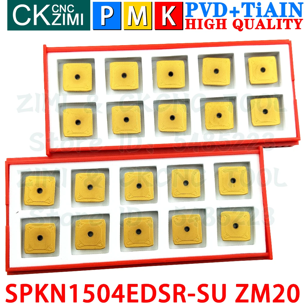 10 pezzi SPKN1504EDSR-SU ZM20 SPKN 1504 EDSR SU ZM20 Inserti in carburo Utensili per inserti di fresatura Fresatrice SPKN1504 SPKN SEKN CNC per metalli Utensili per inserti per spianatura indicizzabili