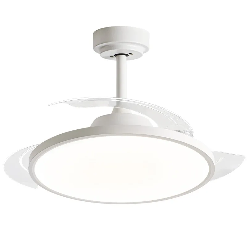 IRALAN Moderner unsichtbarer Deckenventilator mit LED-Licht, Gleichstrommotor, großes Luftvolumen, Fernbedienung für Schlafzimmer, Esszimmer