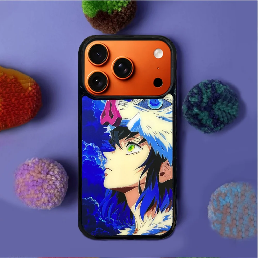 

Gold-plated Demon Slayer Inosuke magnetic phone case, suitable for iPhone 14/15/16/17 Pro Max, new shock-proof protective case