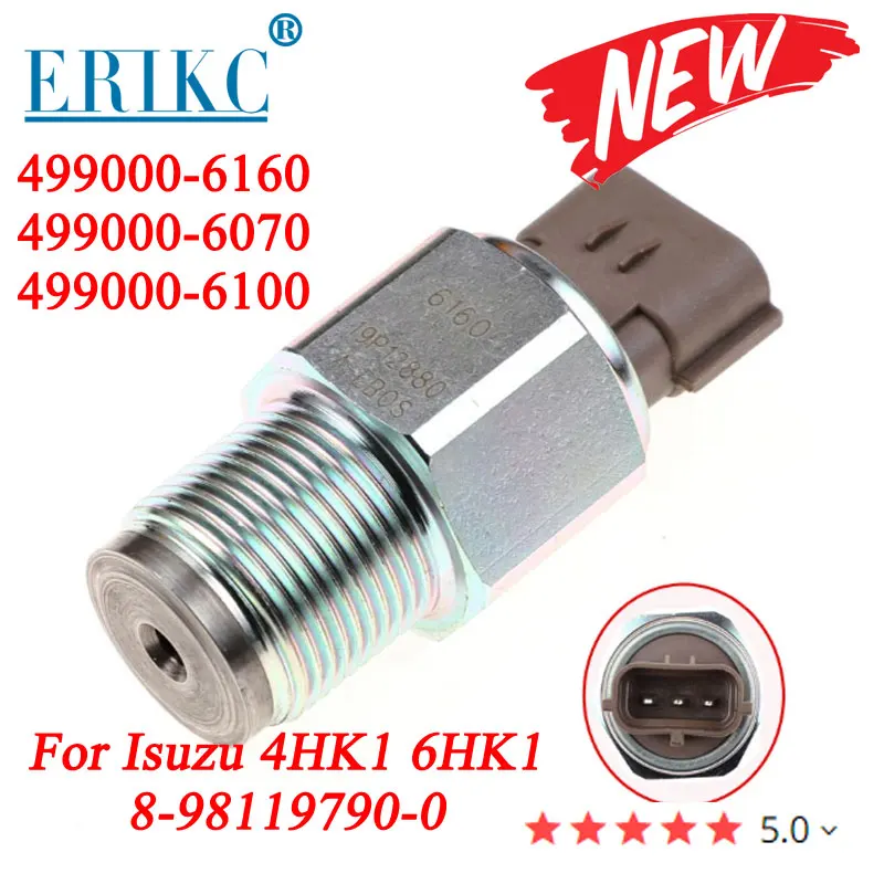 499000-6160 499000-6070 499000-6100 8-98119790-0 8981197900 Diesel Rail Pressure Sensor 4990006160 for DENSO Isuzu 4HK1 6HK1 En