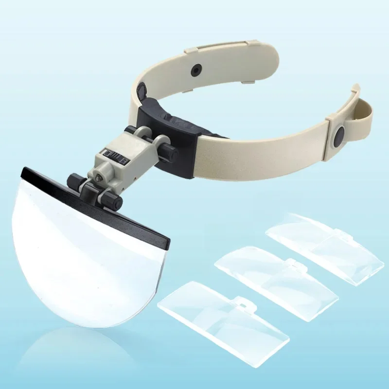 2X 3.8X 4.5X 5.5X kask powiększające szkło LED podświetlane szkło powiększające na opasce lupa zegarek biżuteria naprawa narzędzie do czytania — zdjęcie 2