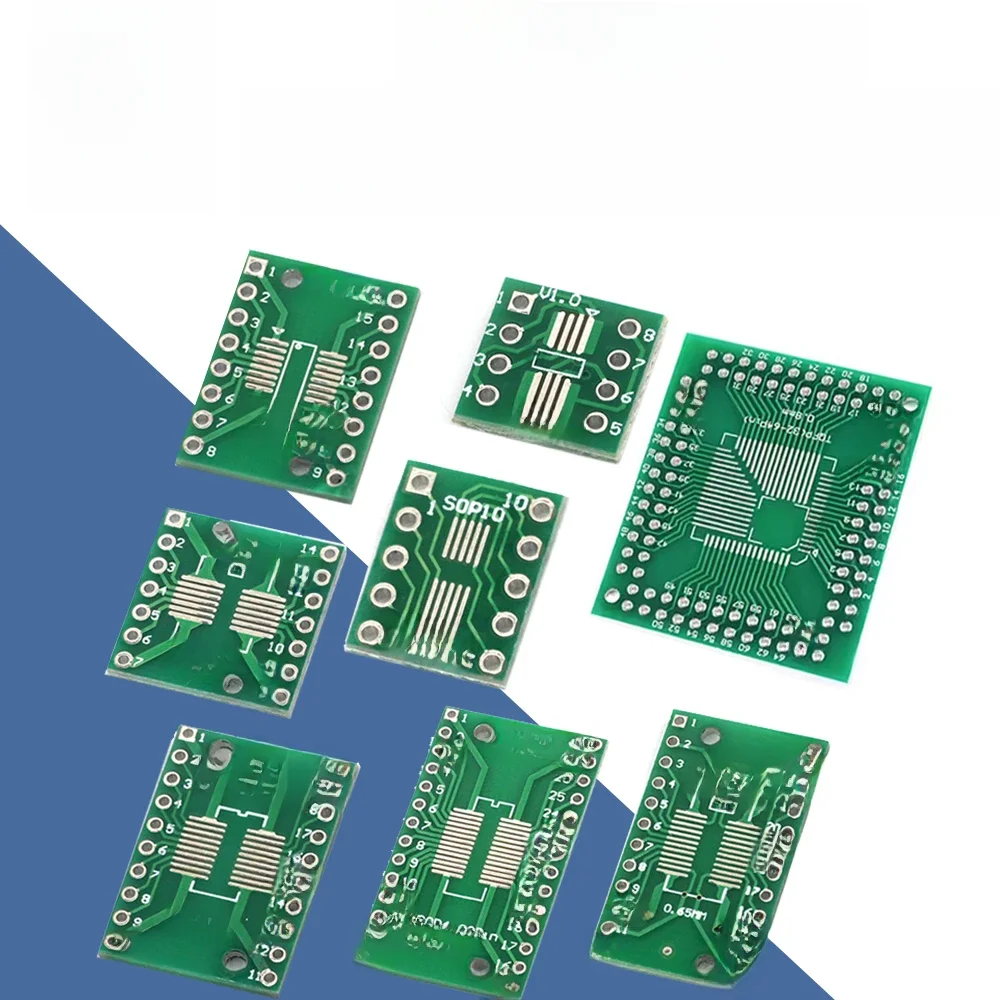 Kit de cartes PCB SOP24 SOP8 SOP14 SOP16 SOP20 SOP28 SMD, adaptateur tour vers DIP, plaque de convertisseur SOP 8 14 16 20 24 28 10 pièces