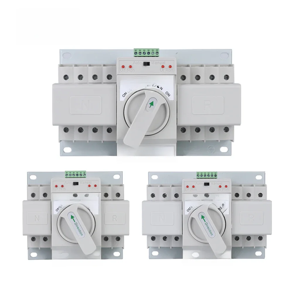 Disjoncteurs de commutation automatique/manuel CNC YCQ1B-63 2P/3P/4P 63A, commutateur de transfert automatique double puissance AC230V 50/60Hz MCB