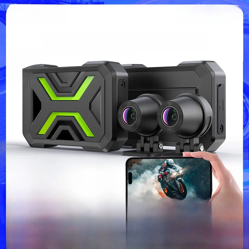 JIUYIN 1080P caméra de Moto étanche DVR Moto Dashcam avant arrière caméra vidéo Moto enregistreur Moto accessoires