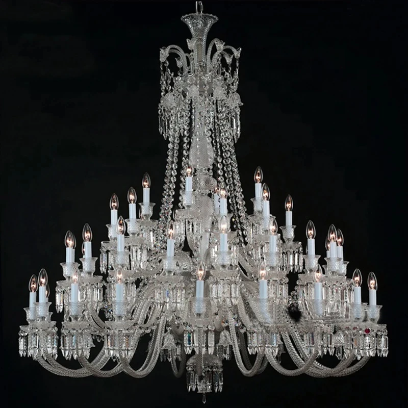 Extra Large Crystal Chandelier Lighting  Vintage indoor Lights K9 Hanging Lamp 48 Head Diameter 150cm 110-240v Restaurant Hotel