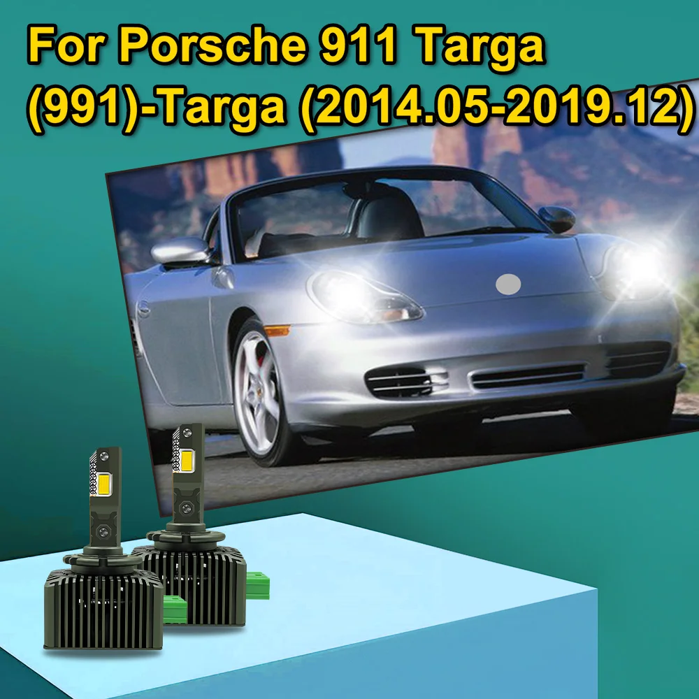 

2x LED Headlight Bulbs 30000LM D3S D3R 1:1 HID For Porsche 911 Targa (991) 2014.05 -2015 2016 2017 2018 2019 Two-sided Lamps 12V
