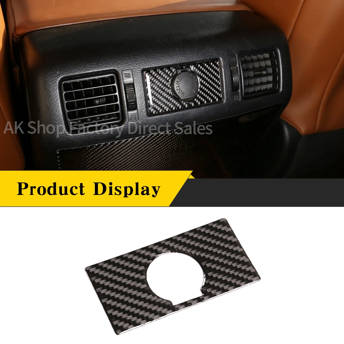 

For Toyota Tundra 2014-2018 Soft Carbon Fiber Car Rear Cigarette Lighter Switch Panel Trim Sticker Protection Car Accessories