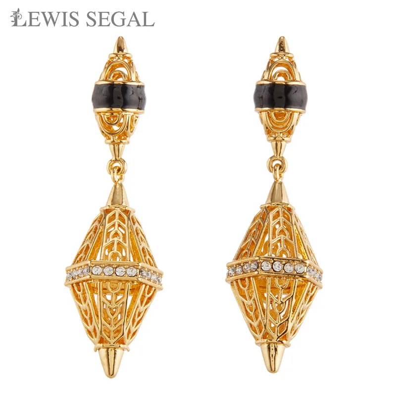 

LEWIS SEGAL Filigree Drop Earrings Statement for Women Girls Unique Luxury Fine Jewelry 18K Gold Party Gift Wedding