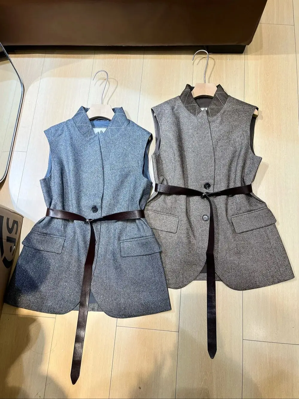 

Элегантный роскошный женский длинный шерстяной жилет