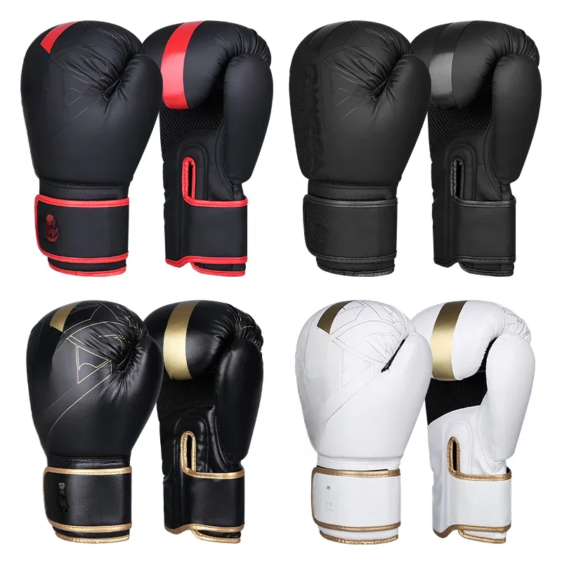 Professionele 6/8/10/12/14oz Bokshandschoenen PU Muay Thai MMA Beroep kickboksen Volwassenen Zandzak Training Handschoenen Apparatuur - afbeelding 2