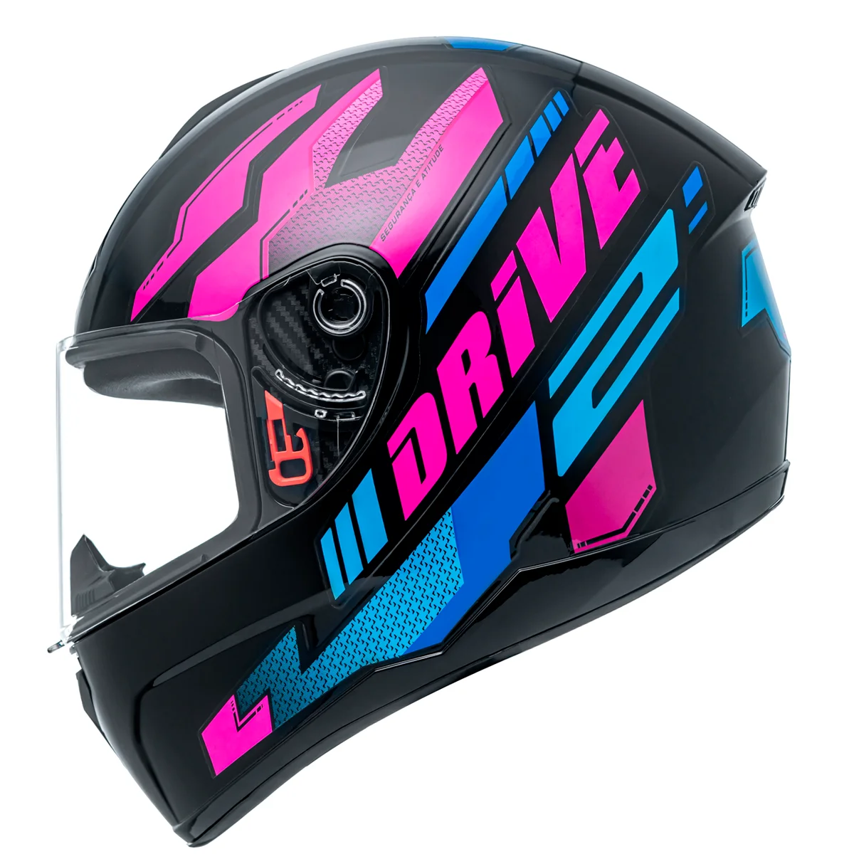 Capacete Fly Drive 2 HG Atitude Preto com Rosa