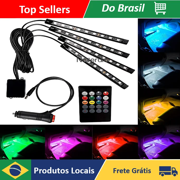 Led Neon Rgb Internal Light C/Control Car Accessories Tuning - Neverdie Store