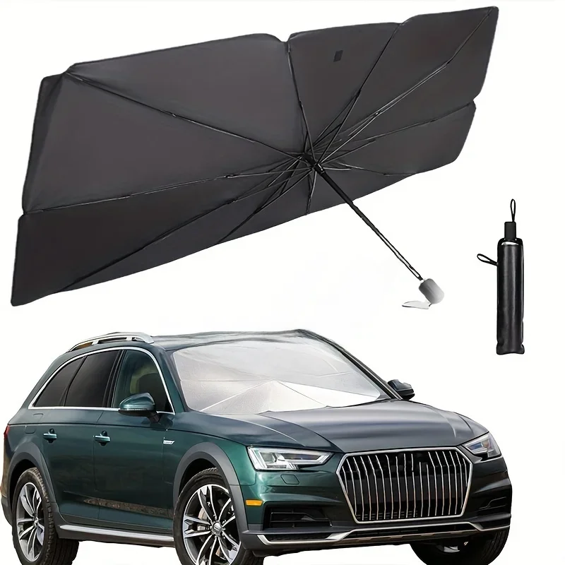 Front Car Windshield Sunshade Folding Umbrella Auto Anti-UV Sun Shade Parasol Umbrella Type for Car Window Summer Sun Protection
