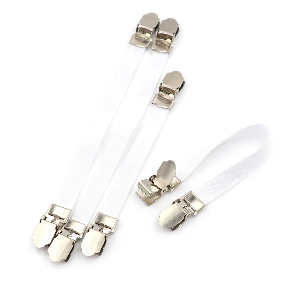 4pcs Adjustable Bed Sheet Fasteners Straps Elastic Mattress Cover Corner Holder Clip Grippers Suspender Cord Hook Loop Clasps