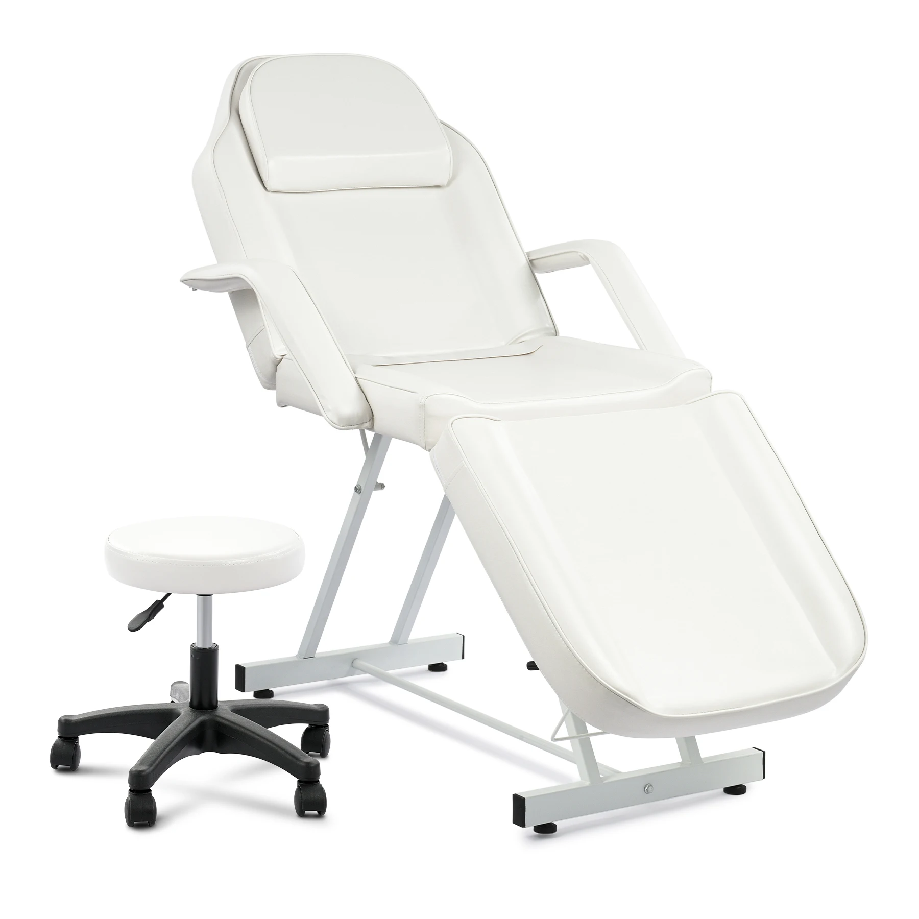 VONLUCE Massage Bed Chair with Stool Adjustable Beauty Spa Table Salon Parlour