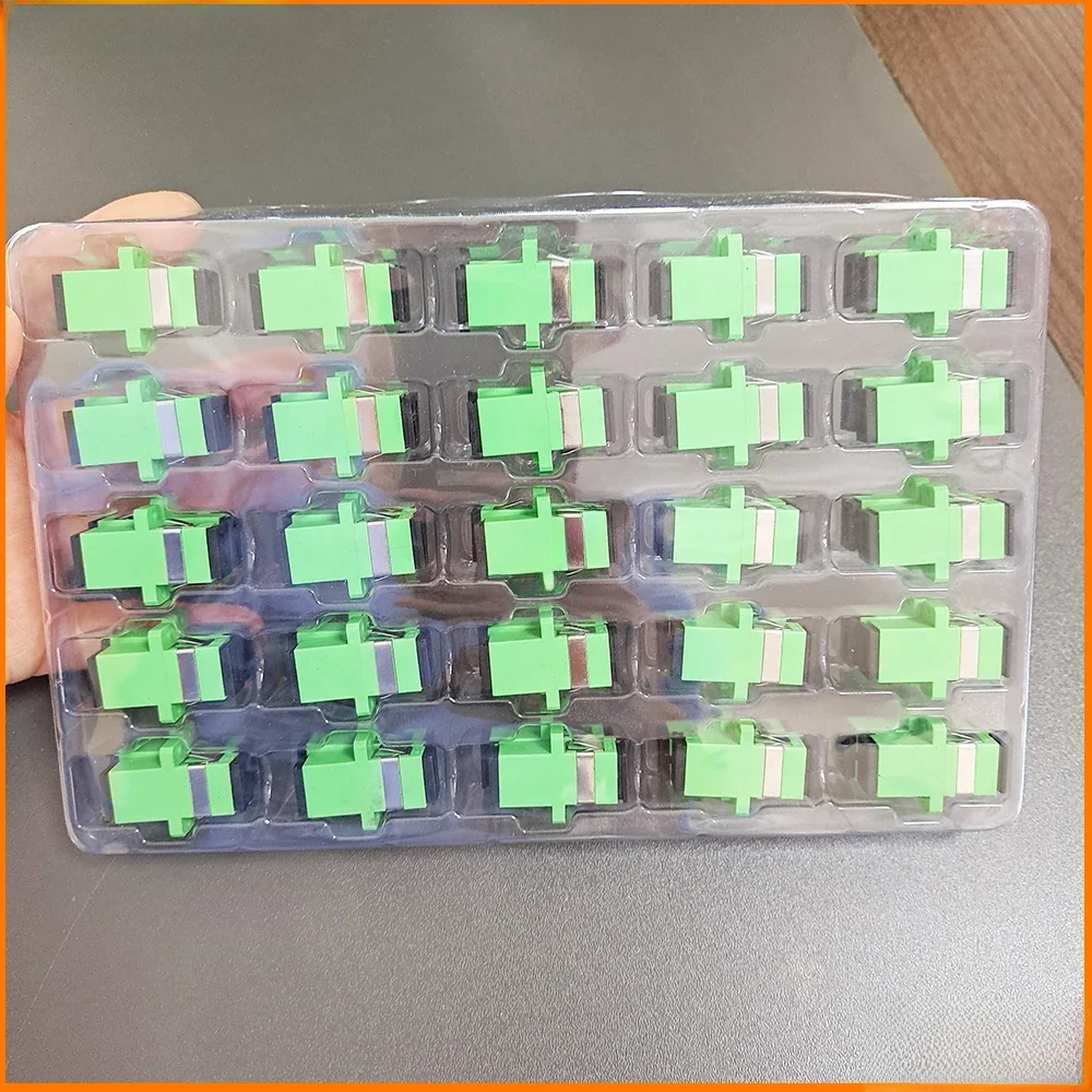 50/100/200/1000PCS SC APC Simplex jednomodowy adapter światłowodowy SC łącznik światłowodowy SC APC złącze światłowodowe SC — zdjęcie produktu 7