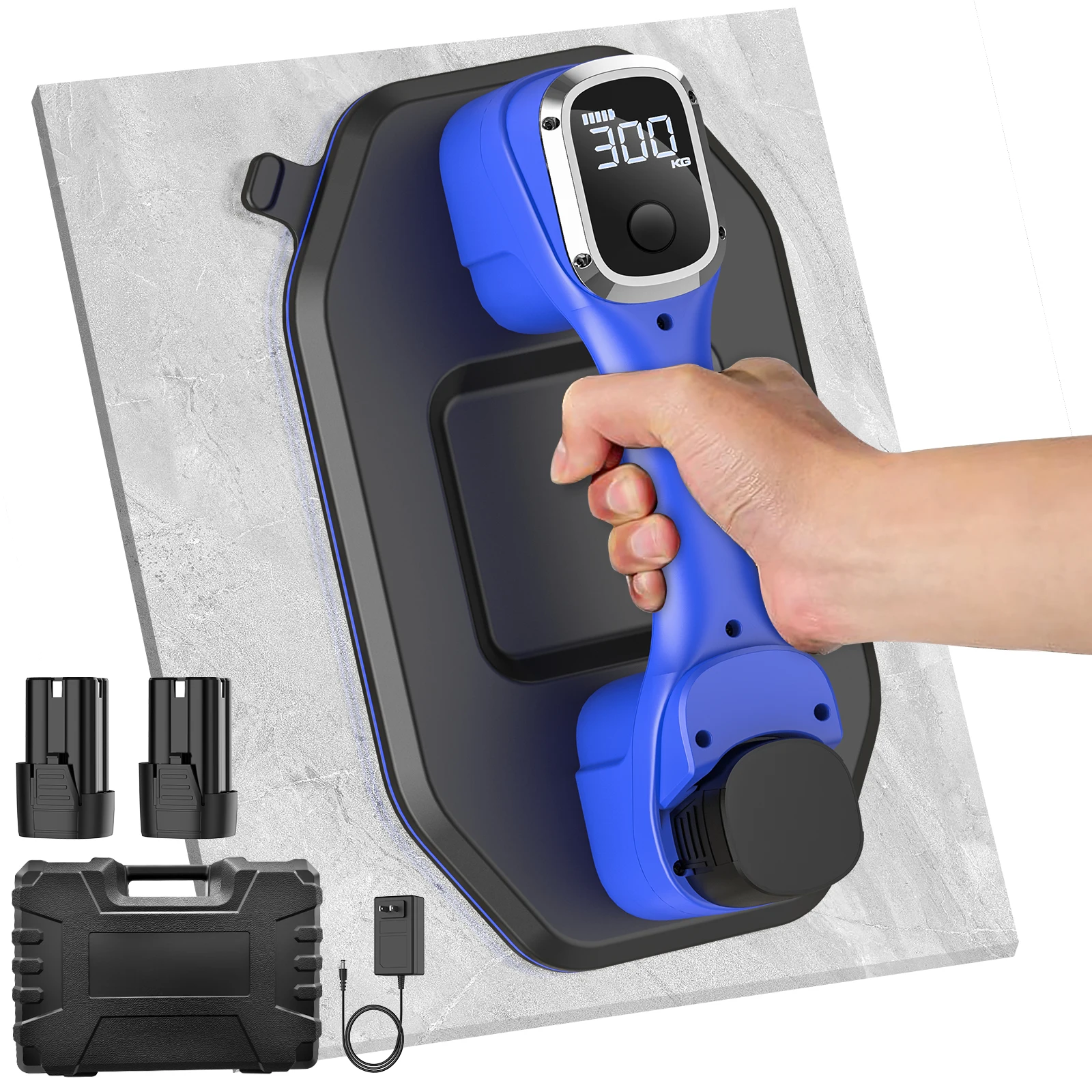 Nuova ventosa elettrica per vuoto di grado industriale, carico da 300 kg, sollevatore per piastrelle in granito per carichi pesanti