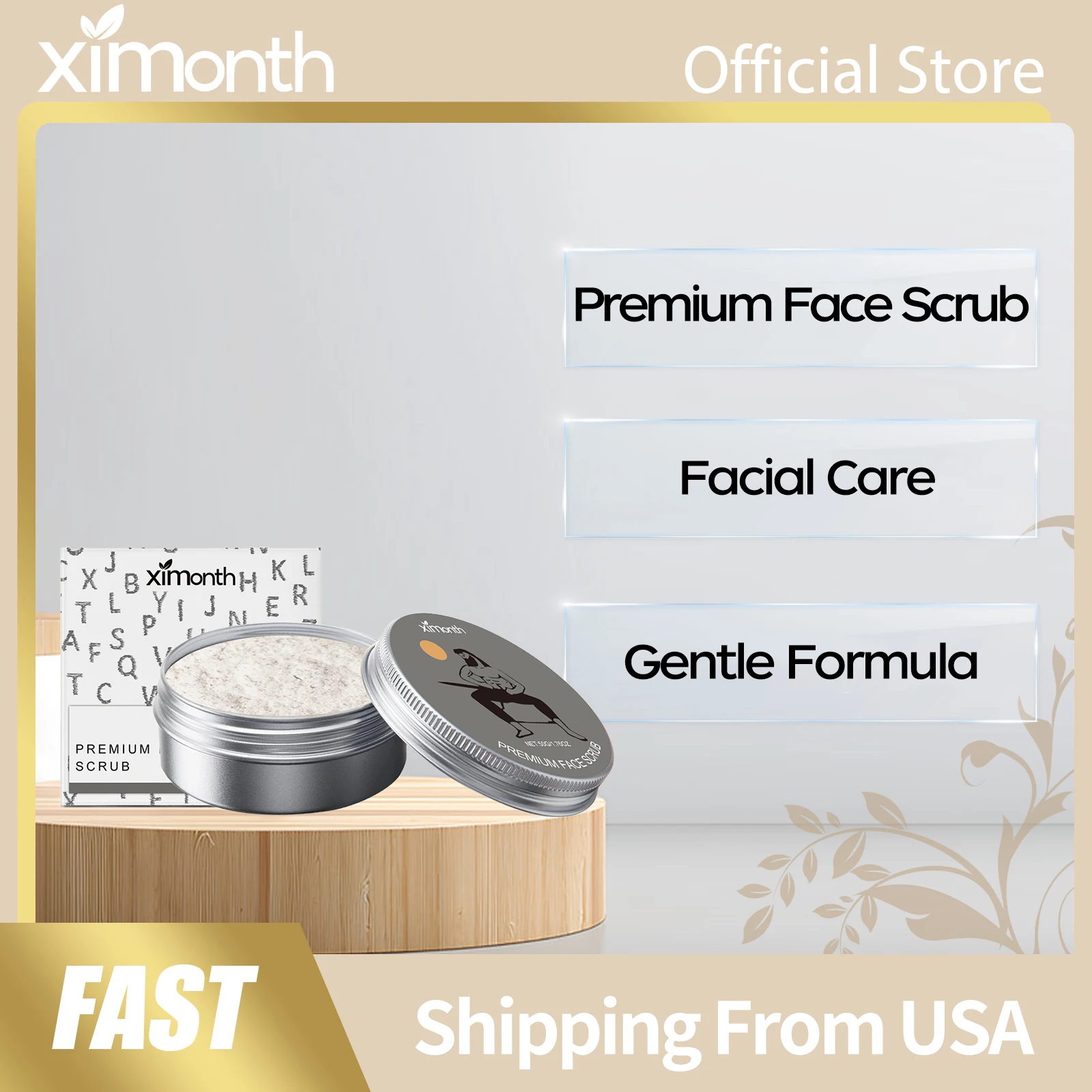 

Ximonth Face Scrub Cleaning Pore Soften Facial Skin Reduce Dullness Repair Rough Dead Skin Moisturizing Exfoliating Face Scrub