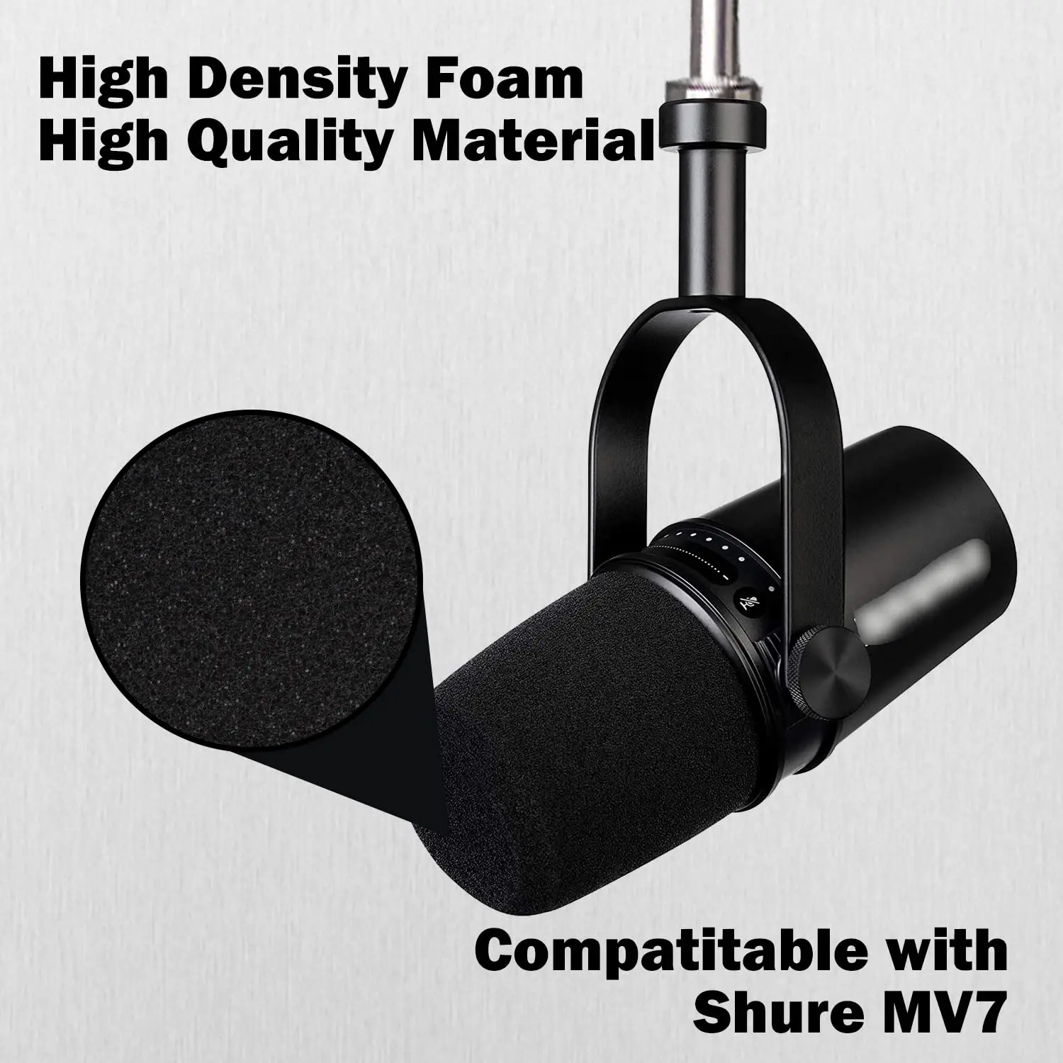 Microphone sponge cover Mic Cover Microphone Windscreen Windshield Mic Foam Covers For Shure MV7 3 pcs