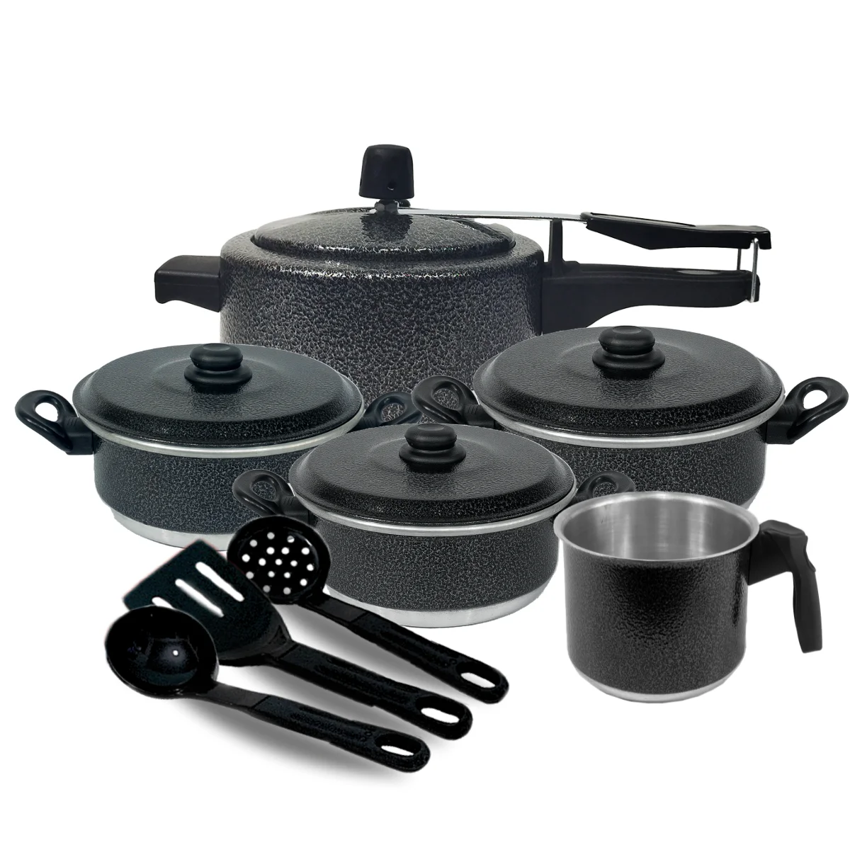 8 PCs Aluminum Cookware Set with Pressure Cooker