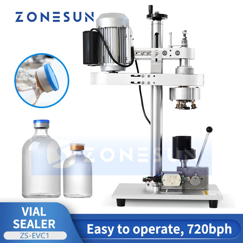 

Zonesun ZS-EVC1 20mm Vial Crimper Electronic Vial Sealer Glass Bottle Crimping Machine Flip Off Cap Sealing Machine