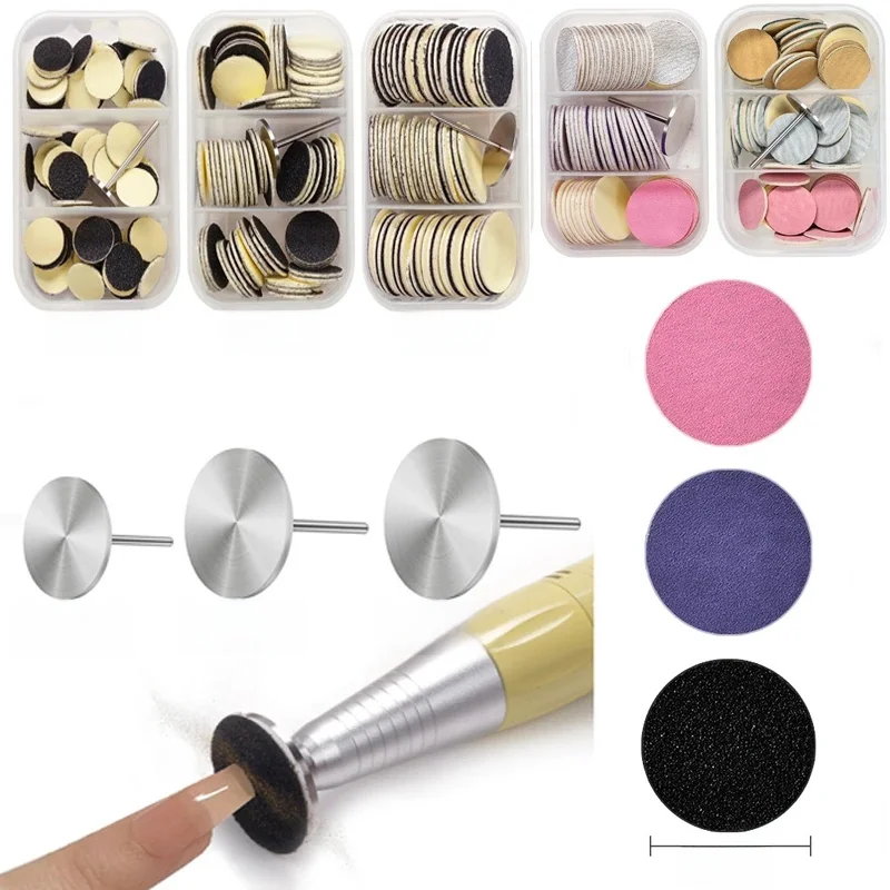 Papier abrasif remplaçable pour l'élimination des callosités des cuticules des pieds, avec Kit de tampons de disque de pédicure, râpe pour les pieds, nettoyeur de peau morte, 15/20/25mm